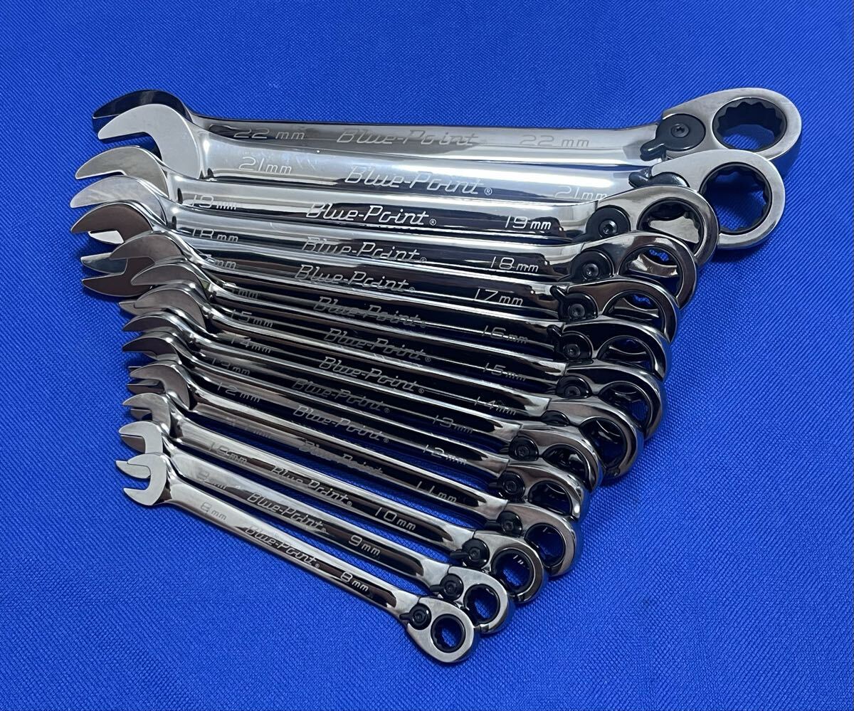 「1円スタート」ブルーポイント スナップオン snap-on ギアレンチセットコンビネーションレンチ 8〜22mm 拍卖