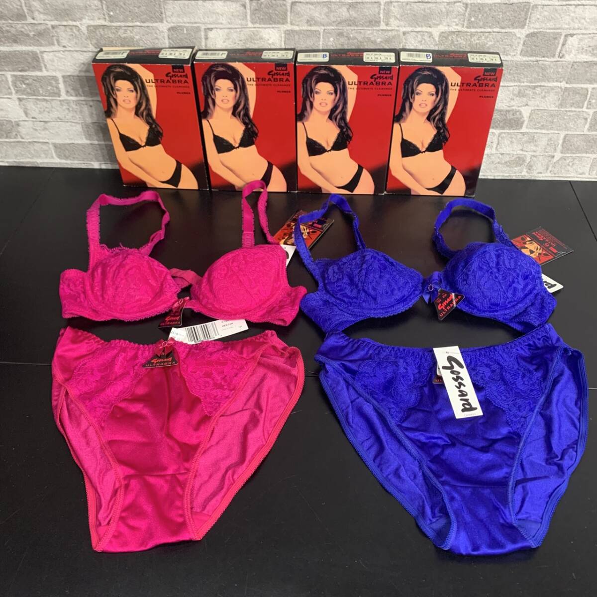 DT-327【タグ付・新品】Gossard(ゴッサード) Ultrabra(ウルトラブラ)ショーツセット A70 ピンク2セット/ブルー2セット 計4セット拍卖