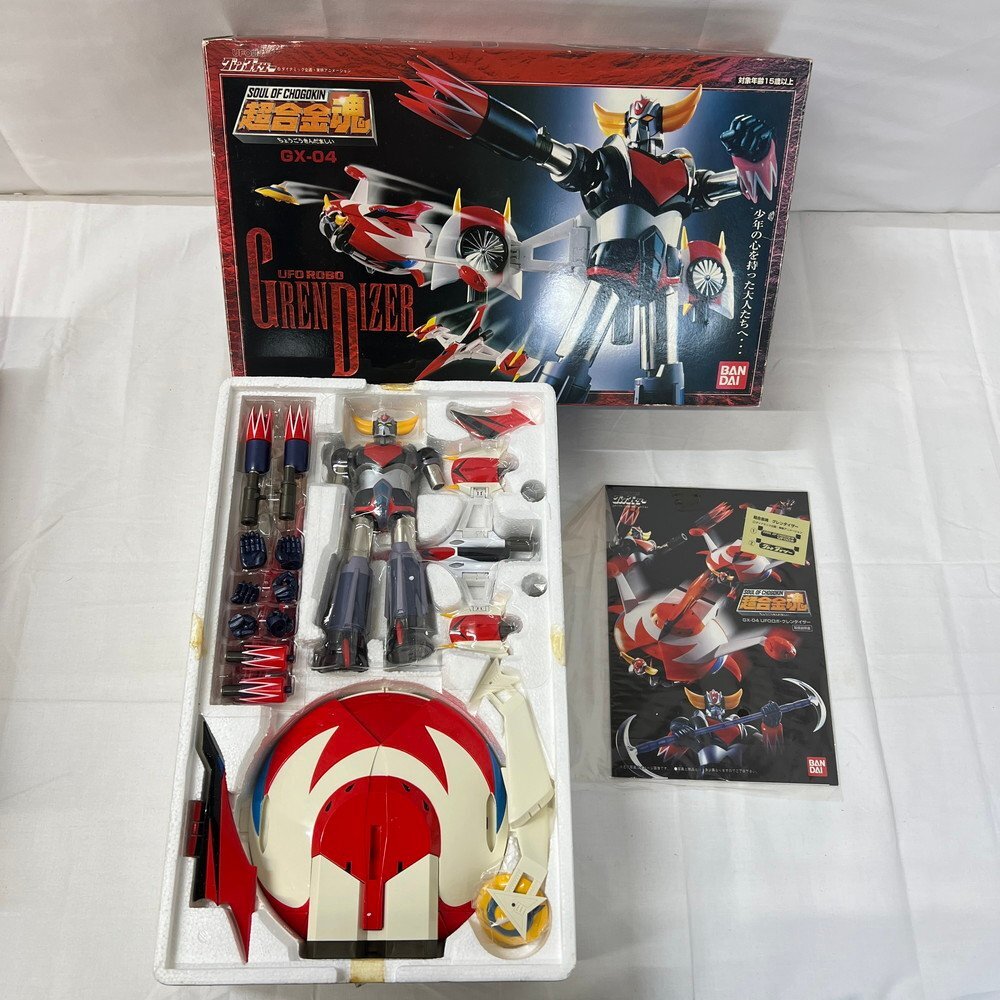 【8PF189】1円スタート フィギュア BANDAI バンダイ 超合金魂 GX-04 UFOロボ グレンダイザー 元箱付き レトロ ロボット ヒーロー 現状品拍卖