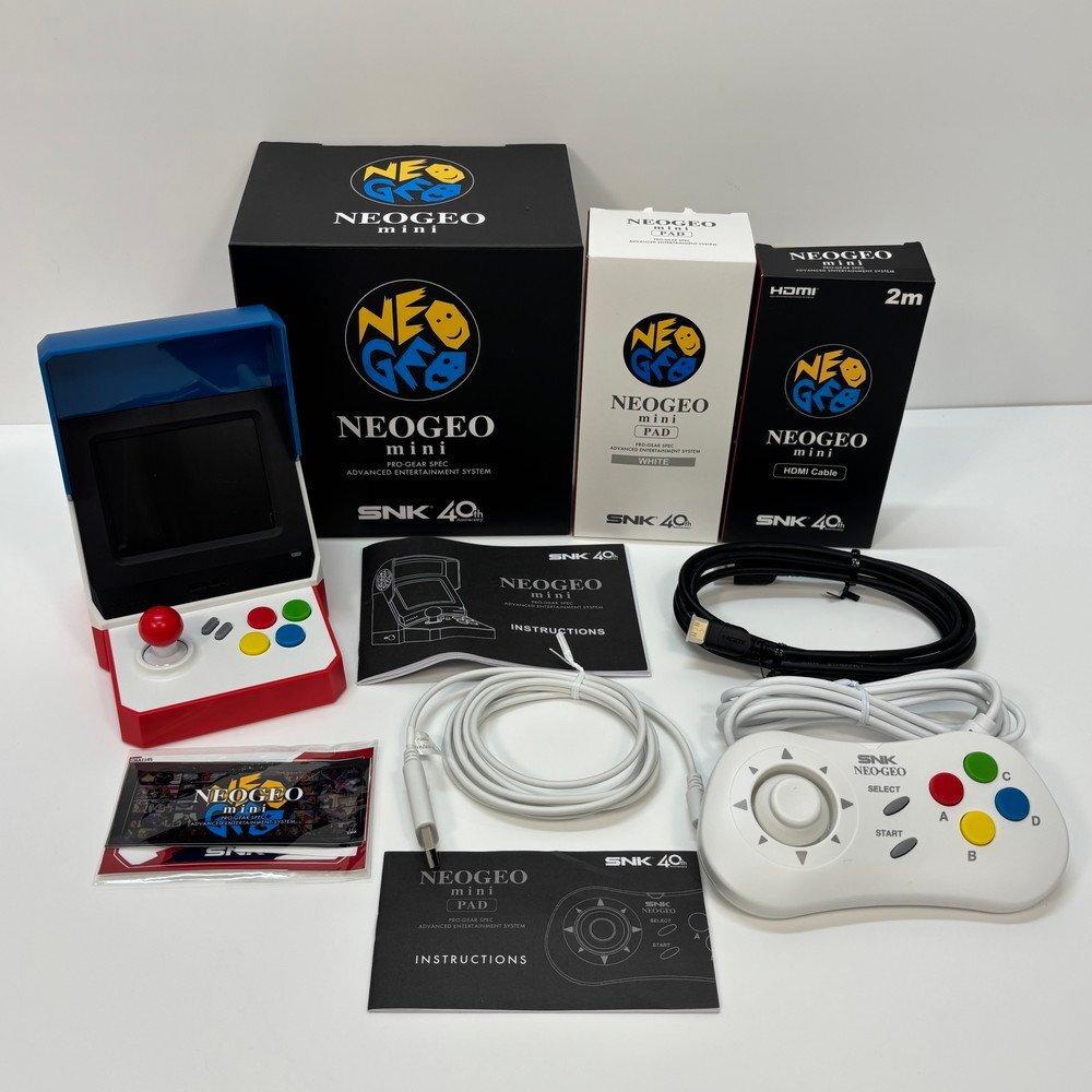 【6PG245】1円スタート ゲーム機 本体 NEOGEO mini ネオジオミニ 動作確認済み 箱付き コントローラー 他 付属品 レトロゲーム 現状品拍卖