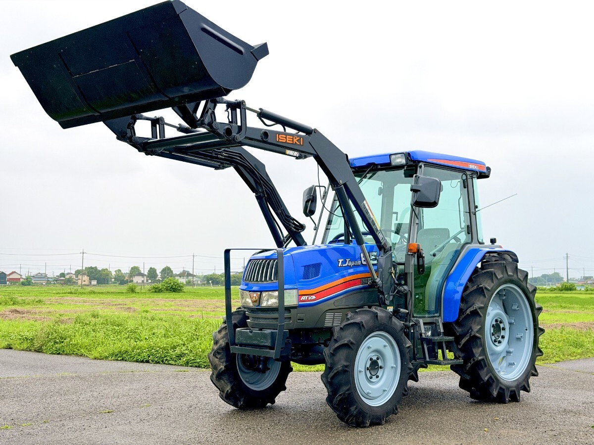 ○○イセキTJ65トラクター★65馬力★T.ジャパンキャビン★エアコン★2WD/4WD★ フロントローダー950kg○○拍卖