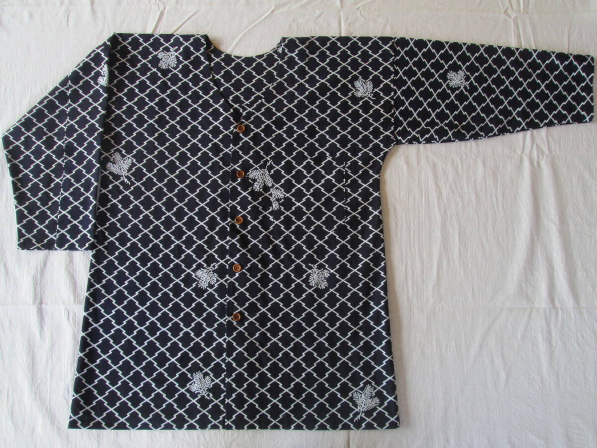 No.66《ハンドメイド》 ダボシャツ・鯉口シャツ / 浴衣のリメイク / Lサイズ拍卖