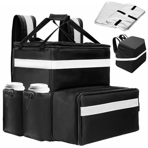 【新品・未使用】デリバリーバック 配達バッグ 48L 大容量 専用防水カバー付き 拡張機能付き ハイタツヨウ 2way 配達用 保拍卖