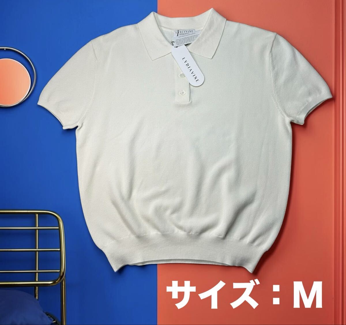 【SALE】LYDIAVINE リディアバイン 半袖 ポロシャツ M タグ付き拍卖