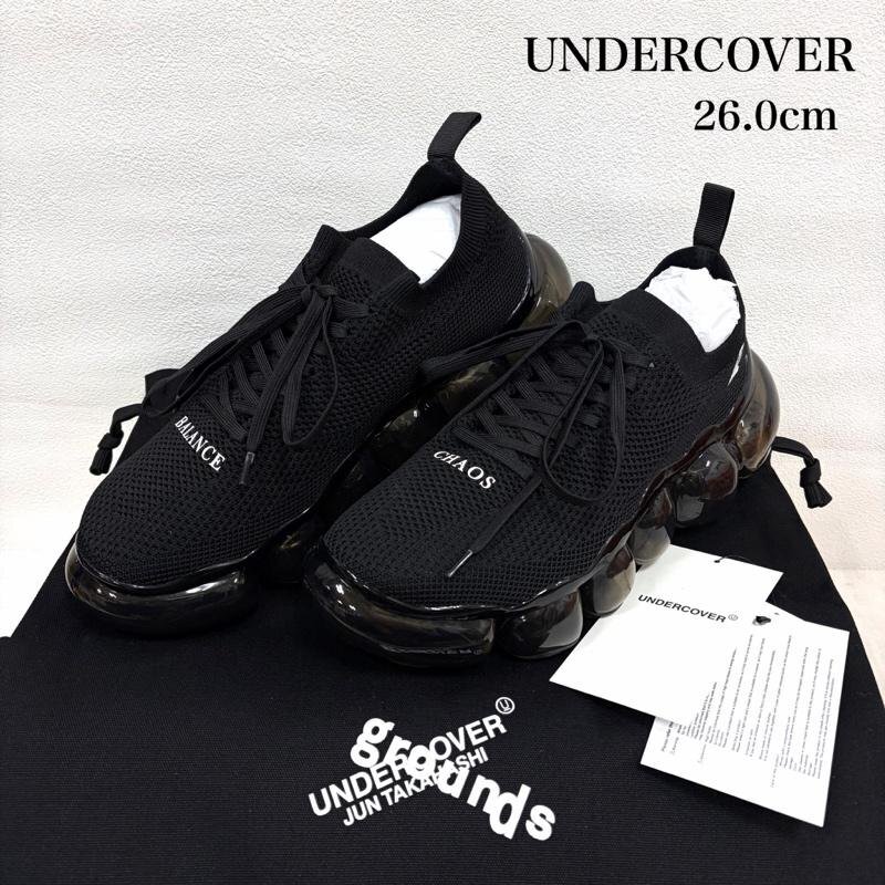 アンダーカバー 26SS grounds グラウンズ UP1F9F01 ニットアッパー ロゴ クリアソール スニーカー 26.0cm拍卖