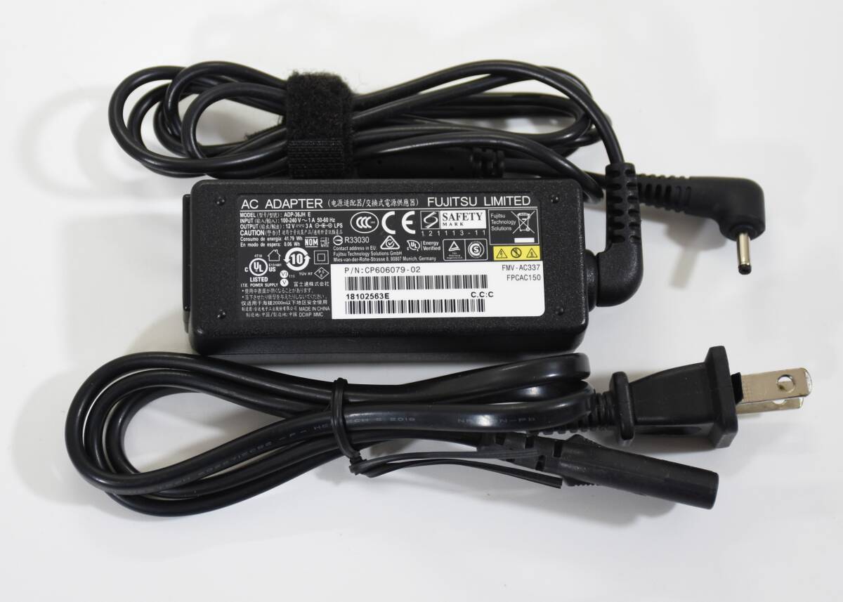 富士通 FUJITSU FMV-AC337 ACアダプター 12V 3A 細ピン 外径3.0mm Q506 Q507 Q555 Q5011等対応 中古品拍卖
