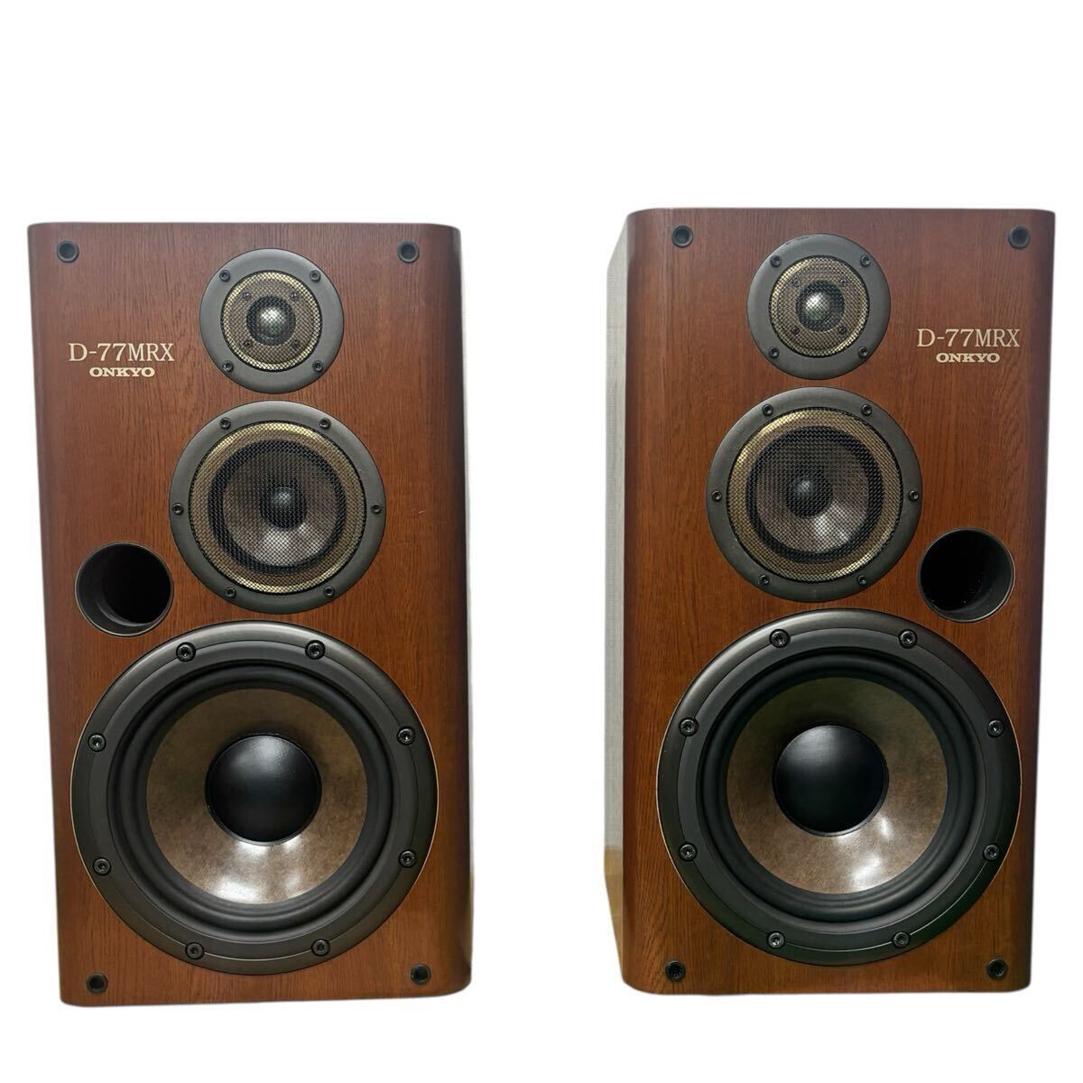 ★富山引取歓迎★ ONKYO オンキョー D-77MRX スピーカーペア 音出し確認済み (150km圏内配達可★要相談) オーディオ機器拍卖