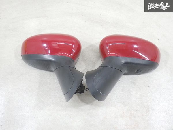 【実働外し ストア出品】 フィアット FIAT 純正 ZFA31 フィアット 500 ドアミラー サイドミラー 左右 セット 7P/5P 赤系 即納 棚7-1拍卖