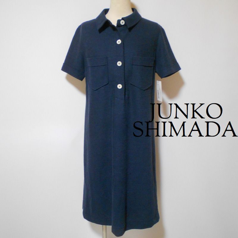 983059 JUNKO SHIMADA ジュンコ シマダ 紺系 半袖 ワンピース拍卖