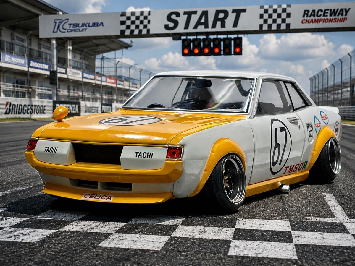 【極上車両】国産名車コレクション1/24 TOYOTA セリカ1600GT 日本グランプリ ワタナベタイプ深リムホイール 車高短 Racing/Special拍卖