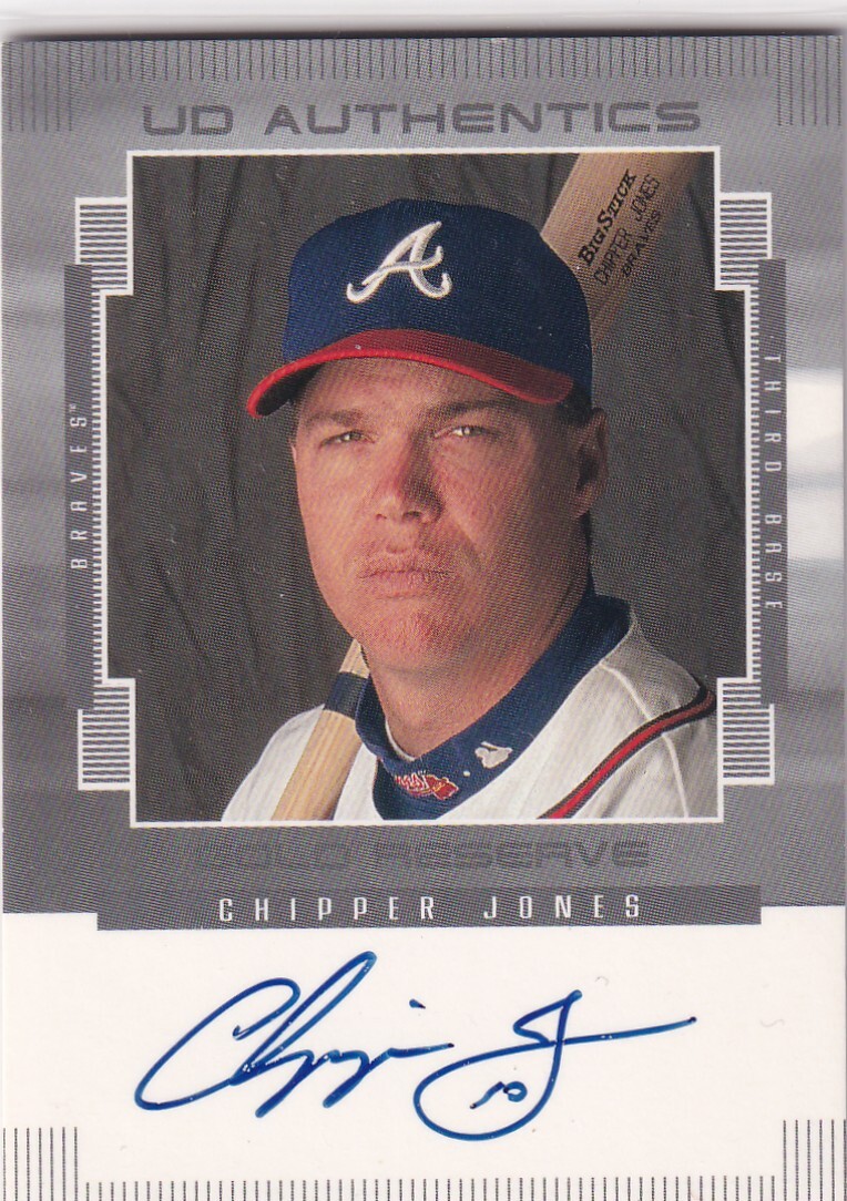 CHIPPER JONES (BRAVES) 2000 UPPER DECK UD AUTHENTICS AUTO AUTOGRAPH拍卖