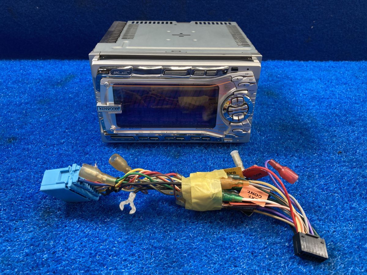ジャンク◆ KENWOOD ケンウッド DPX-6200M 2DIN オーディオ デッキ カーステレオ CD MD AM FM グラフィックイコライザー 配線付拍卖