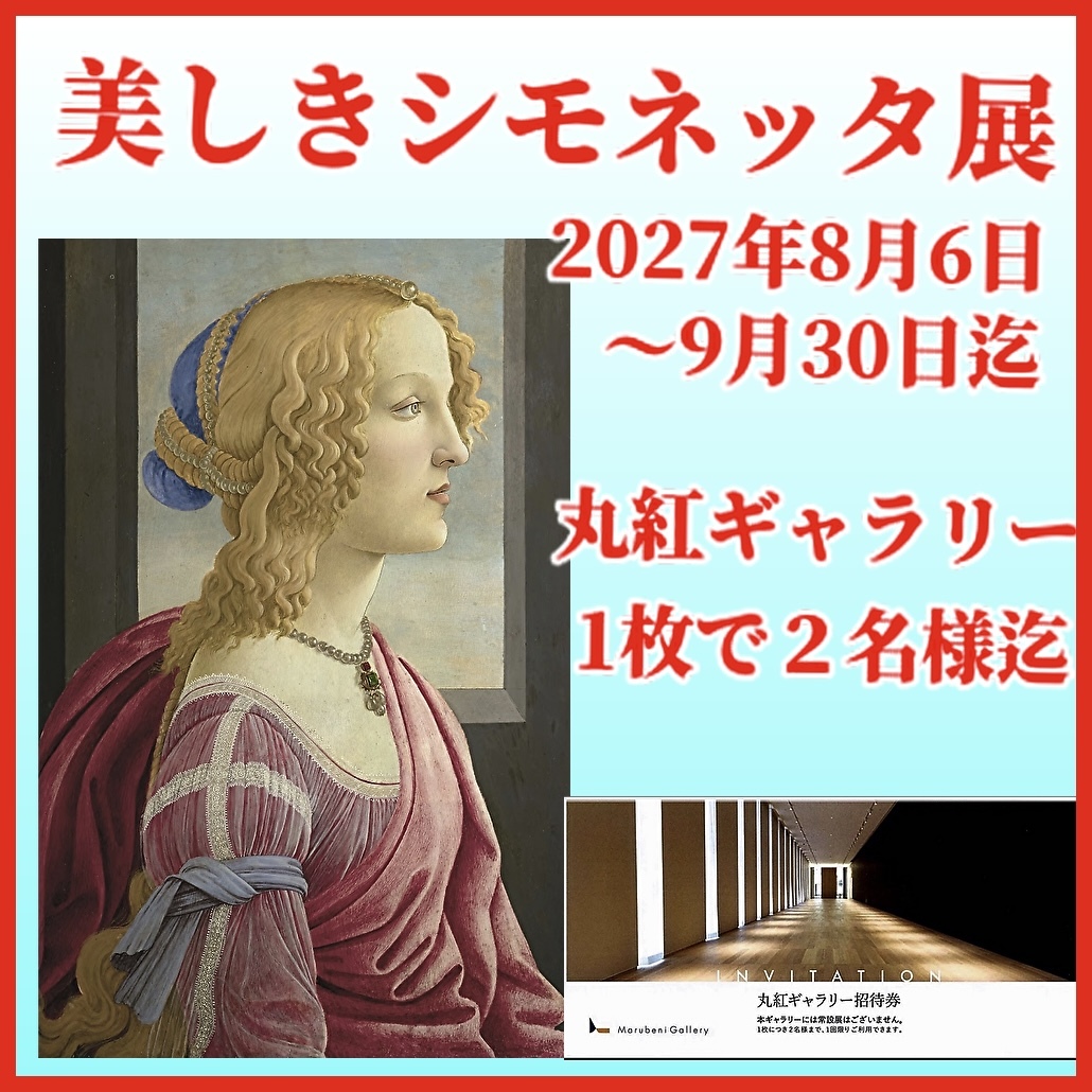 丸紅ギャラリー招待券1枚 美しきシモネッタ展拍卖