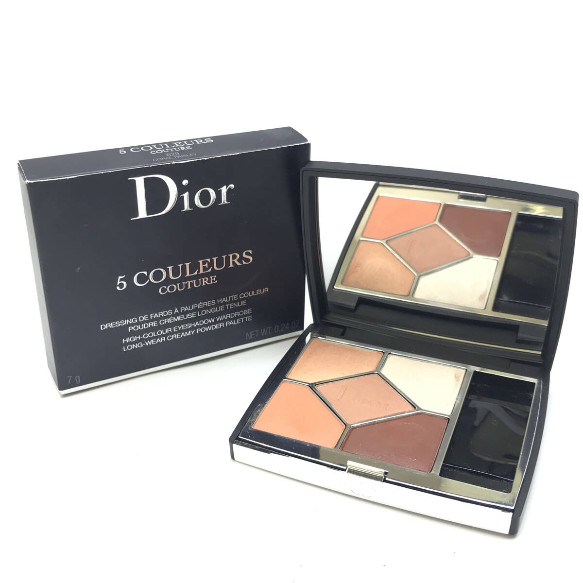 Dior ディオール サンク クルール クチュール 629 コーラル ペイズリー 化粧品 コスメ アイシャドウ パレット 残量約85% 管理YK26003758拍卖