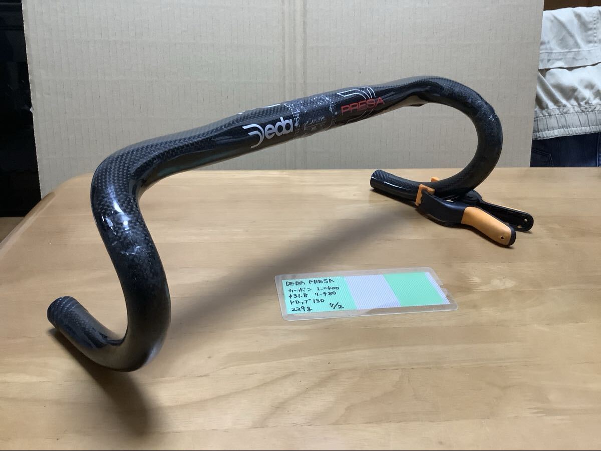 ハンドル deda PRESA L=400 Φ31.8 カーボン carbon デダ ドロップハンドル カーボンハンドル 7/2拍卖