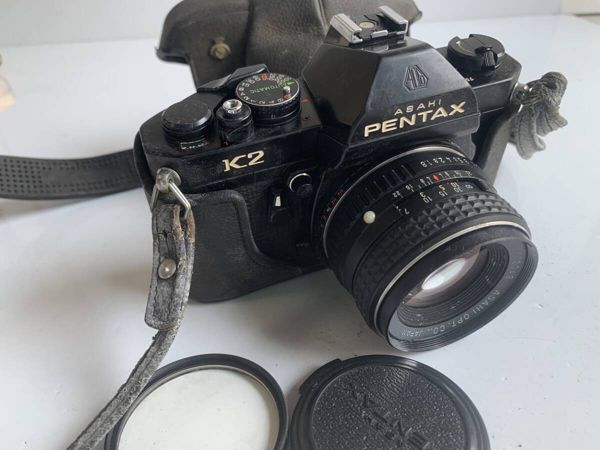 ⑳t222◆ASAHI PENTAX アサヒ ペンタックス◆K2 一眼レフカメラ 交換レンズ ケース レンズキャップ フィルター ストラップ フィルムカメラ拍卖