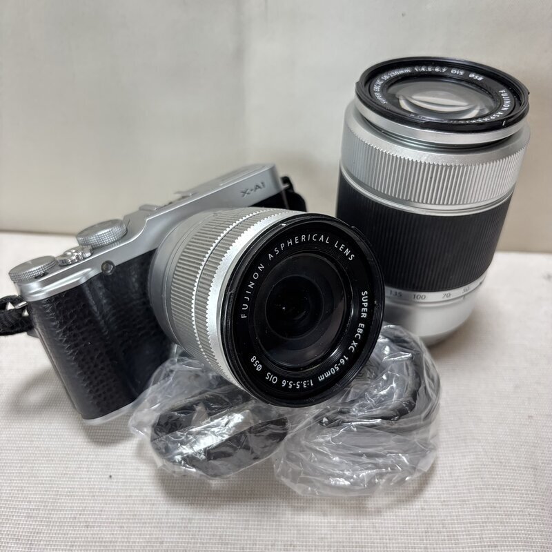 1円~ FUJIFILM 富士フィルム X-A1 ズームレンズキット SUPER EBC XC 16-50mm / 50-230mm デジタルミラーレスカメラ 64GB IW607DC07FJF拍卖