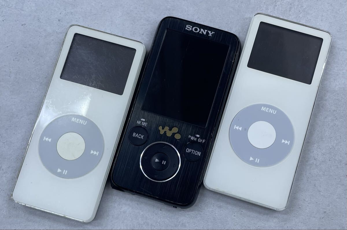 iPod A1137 2個セット SONY ウォークマン NW-S739F付き 全て動作未確認 ジャンク Y1273/2056拍卖