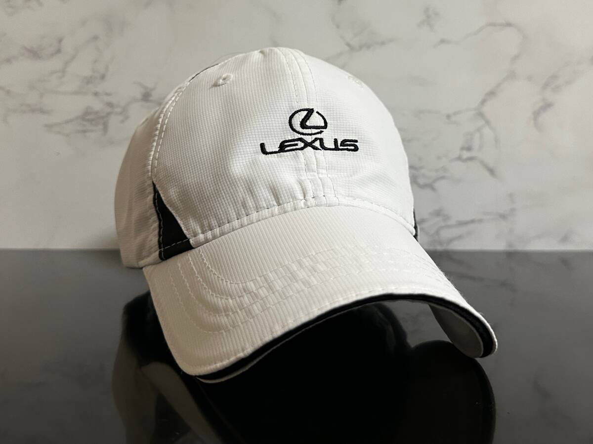 【未使用品】147WC 訳あり★LEXUS レクサス キャップ 帽子 CAP ホワイトとブラックのポリエステル素材にブラックロゴ!《FREEサイズ》拍卖