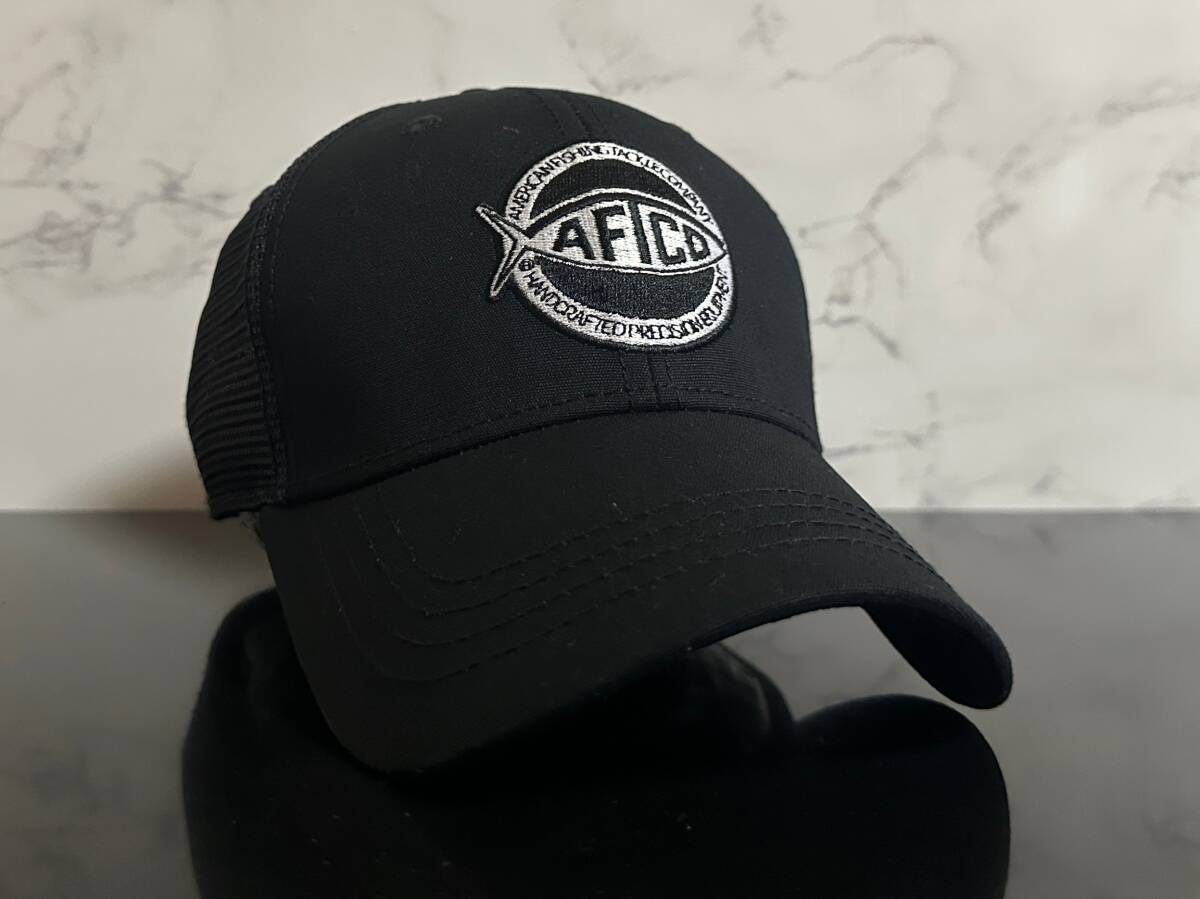 【未使用品】187WD クール★AFTCO アフコ メッシュ キャップ 帽子 CAP クールなブラックにブラックとホワイトのロゴ♪《FREEサイズ》拍卖