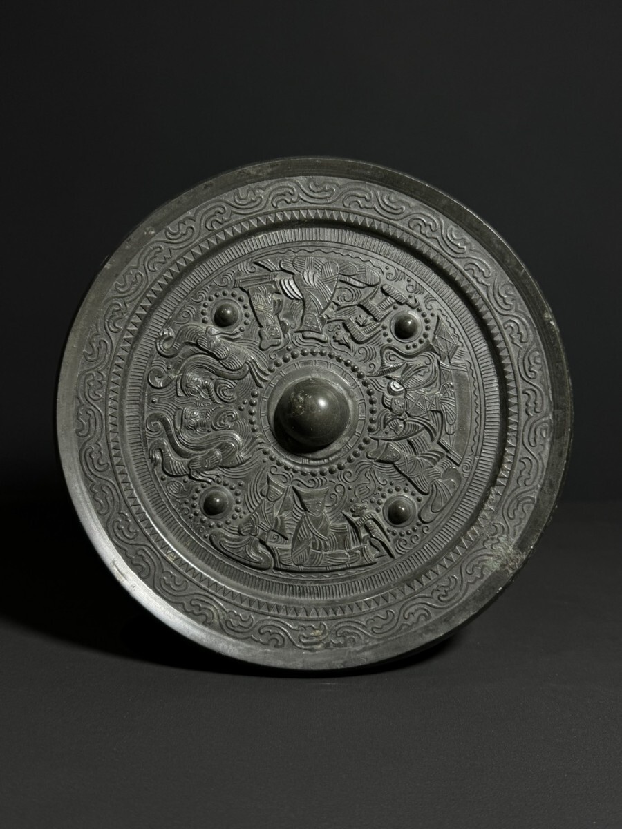 中国 美術品 青銅鏡 置物 銅製 唐物 時代物 古美術 中国古美術 中国古玩 w3拍卖