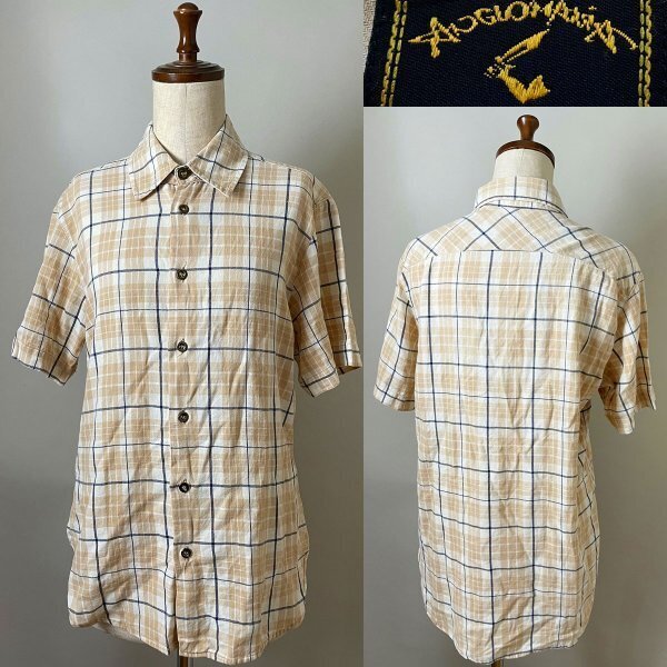 ★【国内正規品 イタリア製】ANGLOMANIA Vivienne Westwood アングロマニア ヴィヴィアンウエストウッド チェック柄 半袖 シャツ 44拍卖
