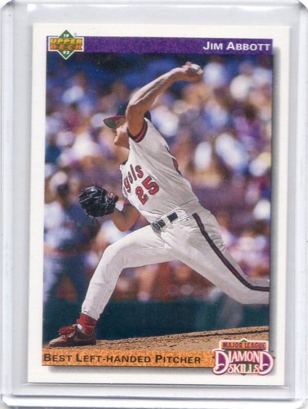 ●ジム・アボット カード Vol.52 1992UD MAJOR LEAGUE DIAMOND SKILLS #642 カリフォルニア・エンゼルス拍卖