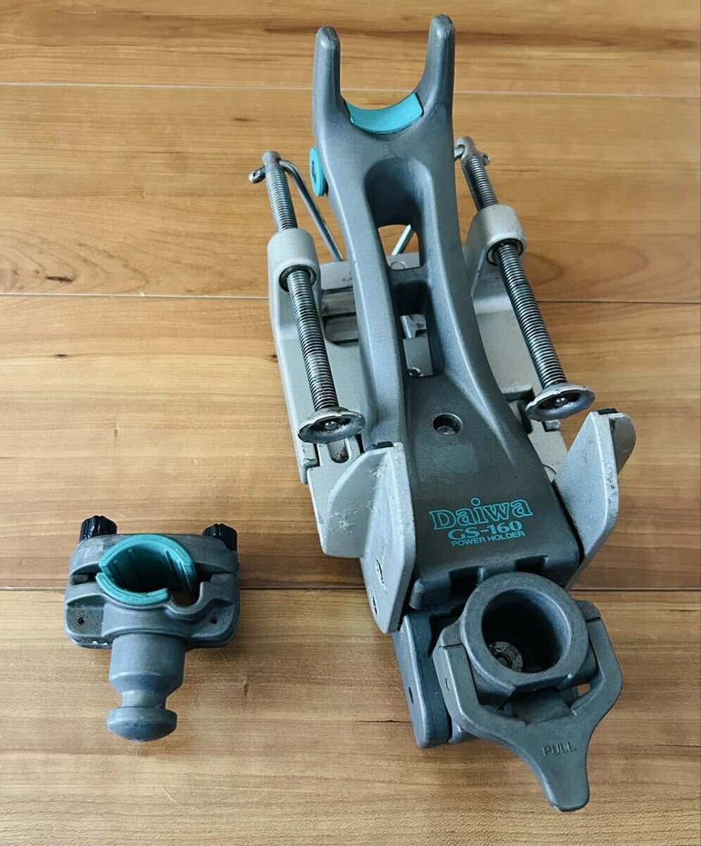 ダイワ パワーホルダー GS-160 クランプヘッド付 機関良好 DAIWA POWER HOLDER GS-160 竿受け 船釣り用 ロッドキーパー ロッドホルダー 拍卖