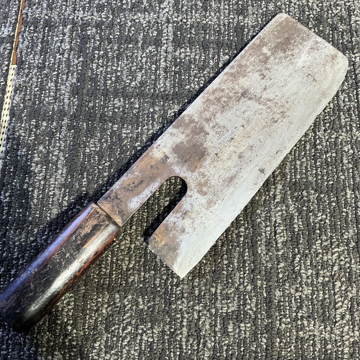 da78 中華包丁 麺切り包丁 蕎麦 うどん 古道具 古民具 当時もの 刃渡り約 27.5cm ジャンク拍卖