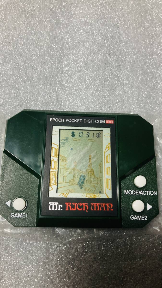 1円〜 EPOCH POCKET DIGIT-COM MINI Mr.RICH MAN エポック ポケットデジコム ミニ 電子ゲーム 昭和レトロ 動作確認済 液晶曇りあり拍卖