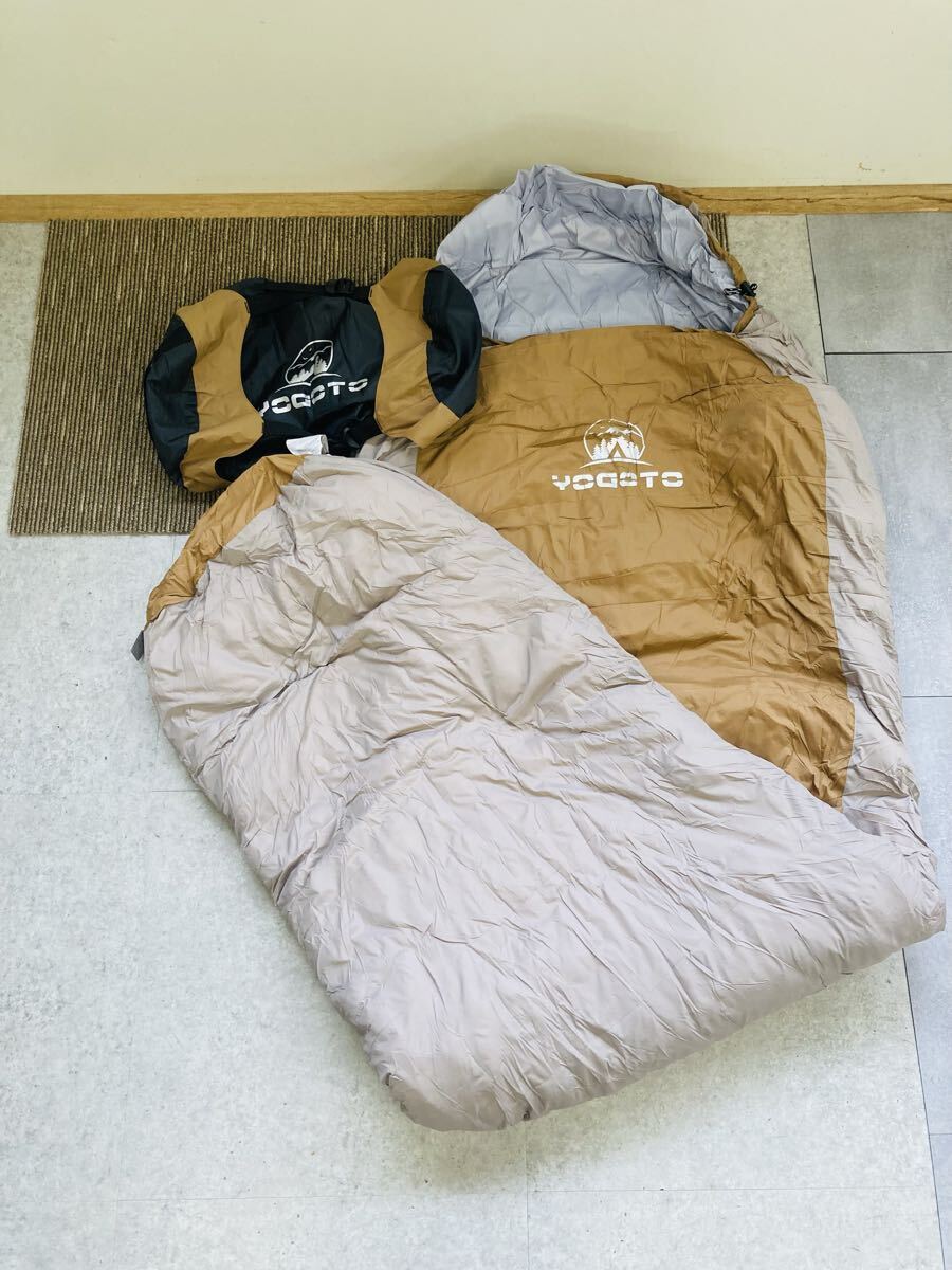 ◎ YOGOTO ダウン 寝袋 冬用 マミー型 シュラフ スリーピングバッグ 1500g 600FP 高級ダウン 連結可能 撥水 耐寒-25℃ 右ジッパー拍卖