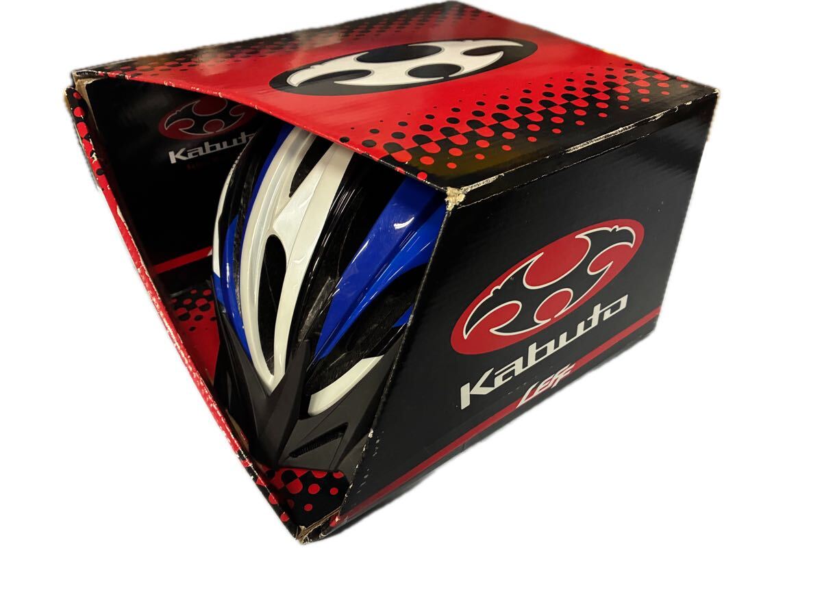 Y067 OGK Kabuto LEFF 自転車用ヘルメット ホワイト/ブルー/ブラック拍卖