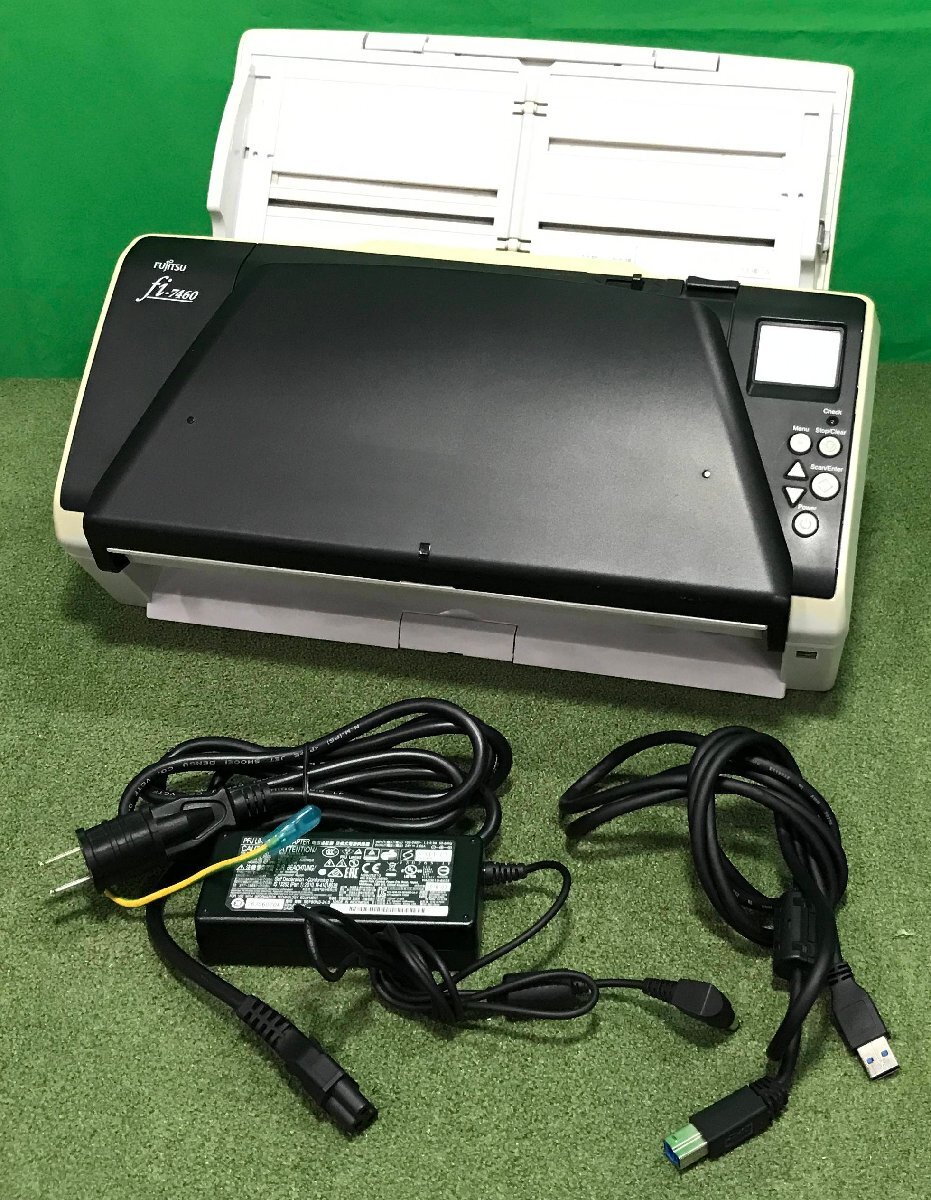 【埼玉発】【FUJITSU富士通 PFU】A3コンパクトスキャナー fi-7460 ★総読み取り38743枚★動作確認済★ (7-1656)拍卖