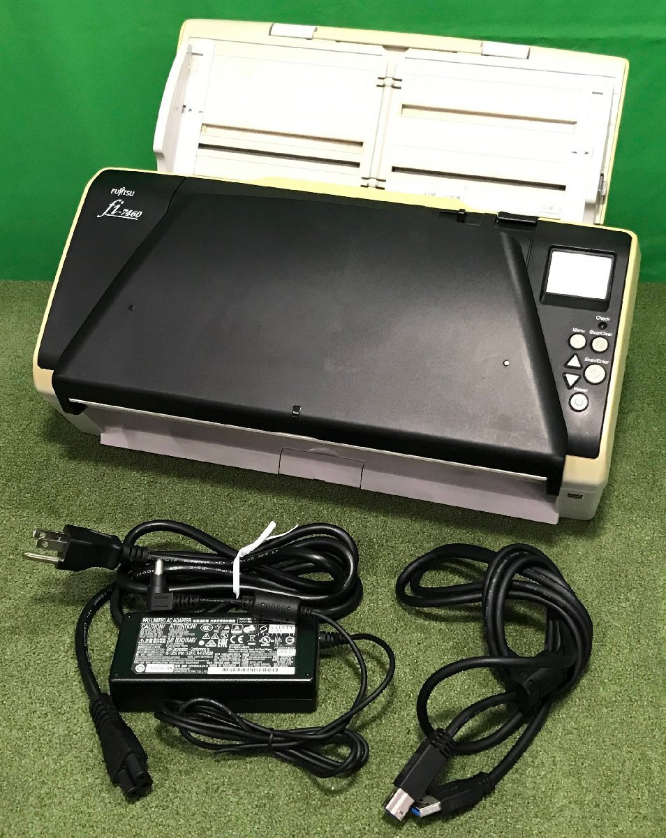 【埼玉発】【FUJITSU富士通 PFU】A3コンパクトスキャナー fi-7460 ★総読み取り39502枚★動作確認済★ (7-1658)拍卖