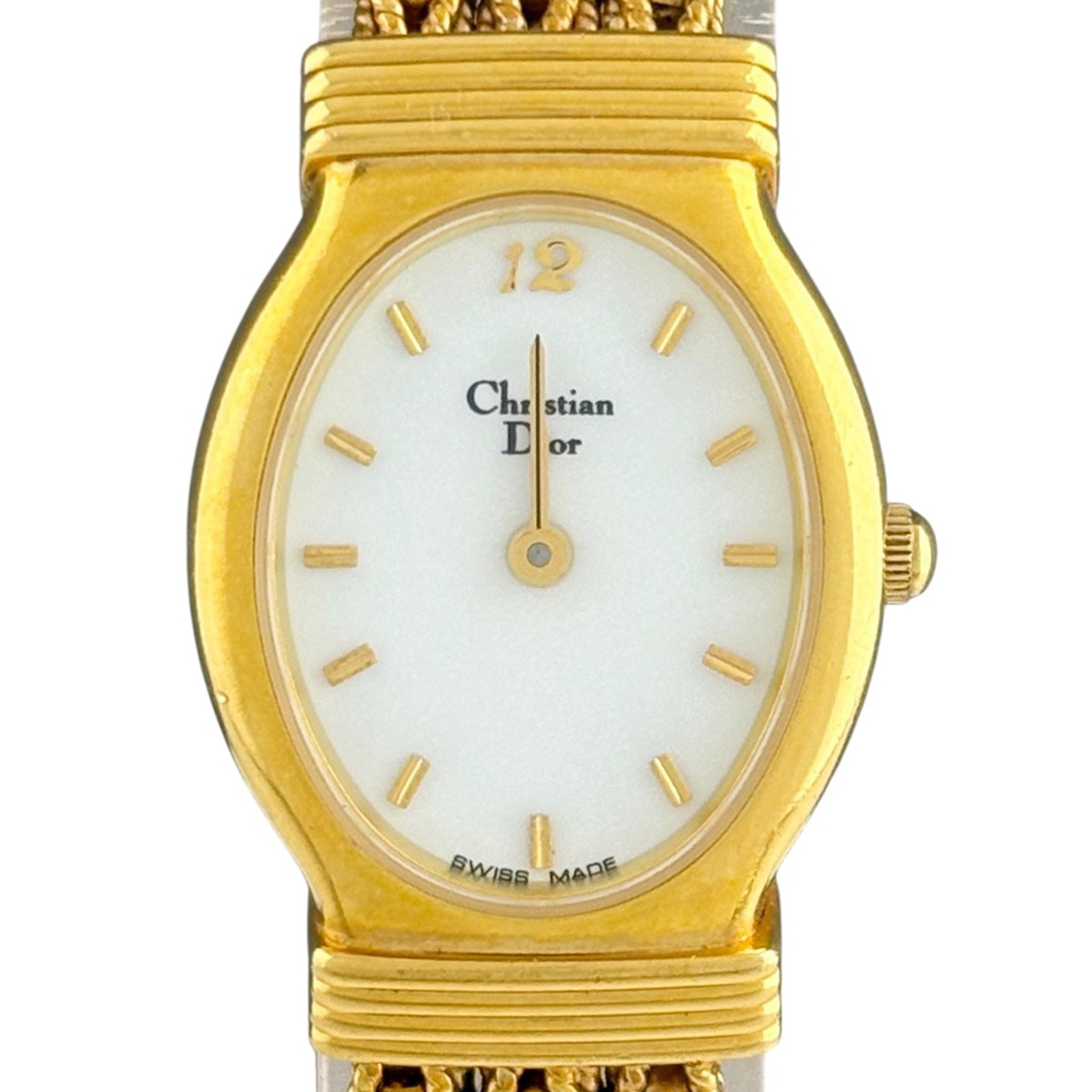 【ジャンク品】 クリスチャンディオール Christian Dior オーバル 3055 レディース クオーツ 腕時計 クォーツ 【中古】拍卖