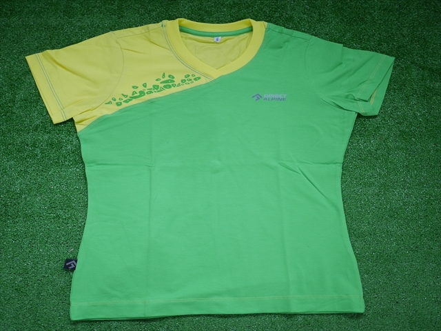 Direct Alpine T-shirt LOTOS 1.0 green/yerrow S ダイレクトアルパイン Tシャツ グリーン/イエロー Sサイズ レディース拍卖