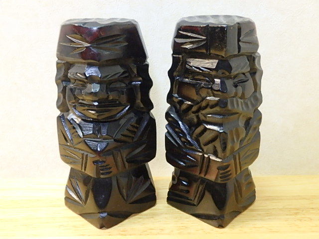 (60s107y) 北海道 アイヌ 木彫り ニポポ こけし ペア 高さ約15cm 民芸品 工芸品 日本人形 置物 木製 レトロ(北海道・沖縄・離島は発送不可)拍卖