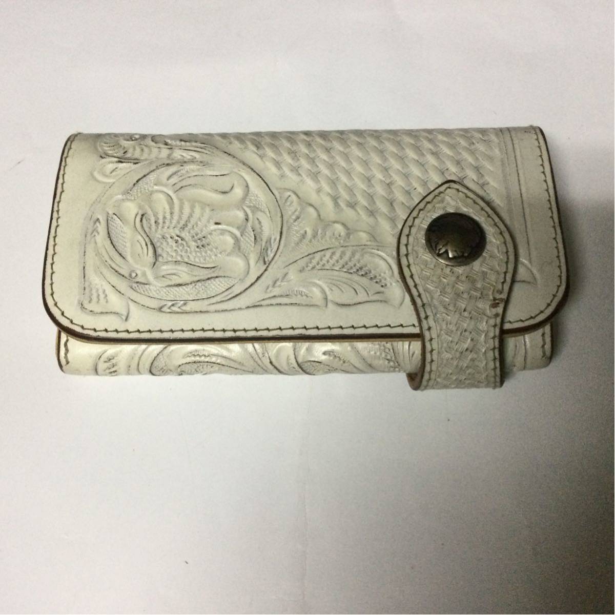 ALZUNI レザーウォレット 白 長財布 アルズニ拍卖