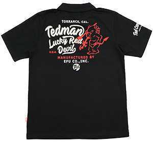 テッドマン/ポロシャツ/ブラック/M/TMSP-600/エフ商会/カミナリモータース拍卖