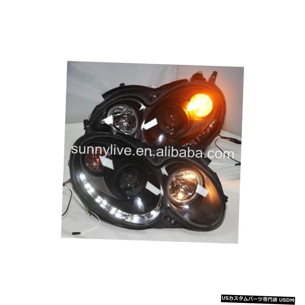 輸入カーパーツ LEDヘッドライト2004-2009 SNメルセデスベンツCLK W209オリジナル車、ハロゲンタイプブラックハウ拍卖