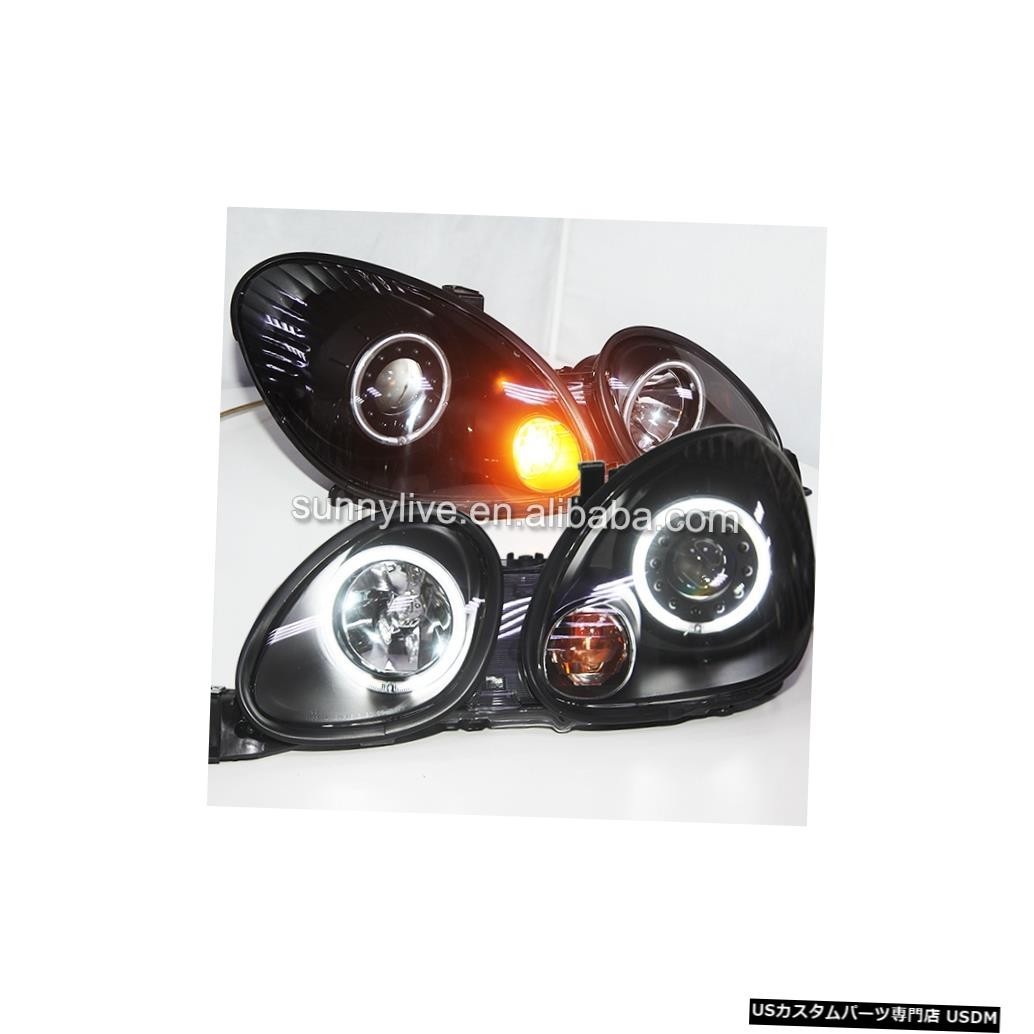 輸入カーパーツ GS300 GS400 GS430 LEDエンジェルアイズヘッドランプレクサス1998-2005年ブラックハウジン拍卖