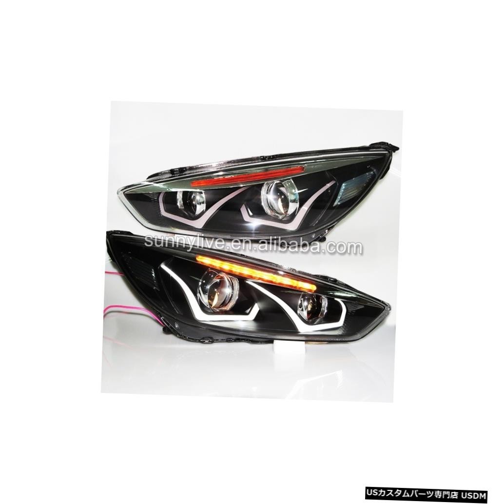 輸入カーパーツ フォーカス4 LDのフォーカス2015のLEDエンジェルアイヘッドランプ LED angel eyes Head拍卖