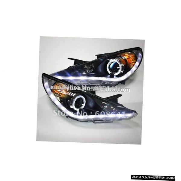 輸入カーパーツ ヒュンダイソナタYF I45エンジェルアイズLEDヘッドランプ2009?2011年V1タイプ For Hyund拍卖