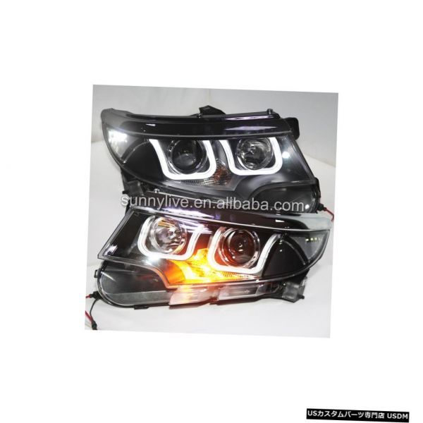 輸入カーパーツ FORD for Edge LEDヘッドライト2011-2013年用UスタイルブラックハウジングLF For F拍卖