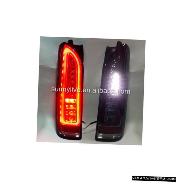 輸入カーパーツ TOYOTA HIACEフルLEDテールライトスモークブラックカラー2005-2014 SN用 For TOYO拍卖