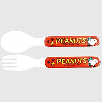 PEANUTS スヌーピー スプーン & フォーク レッド SNOOPY メラミン樹脂拍卖