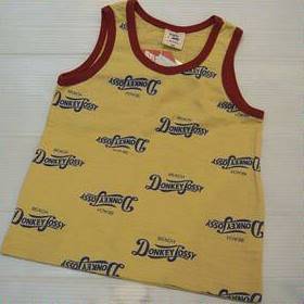 ☆【郵便(クリックポスト)対応】Donkey Jossy(ドンキージョシー)キッズ タンクトップ ロゴ 黄 100cm (06-278)拍卖