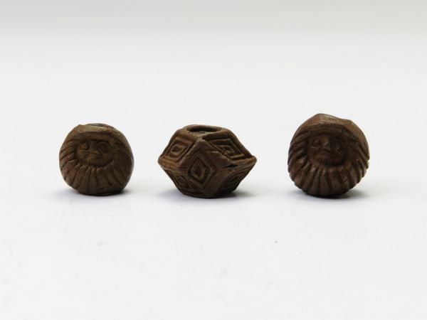 【1164】腰堤 明治時代 備前焼 達磨おしめなど 3点!蔵出!買取品!拍卖