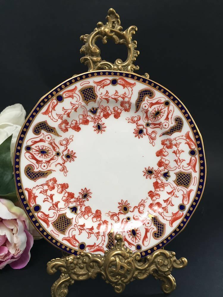 英国アンティーク ◆ 1898年 ロイヤルクラウンダービー ケーキプレート/ サイドプレート拍卖