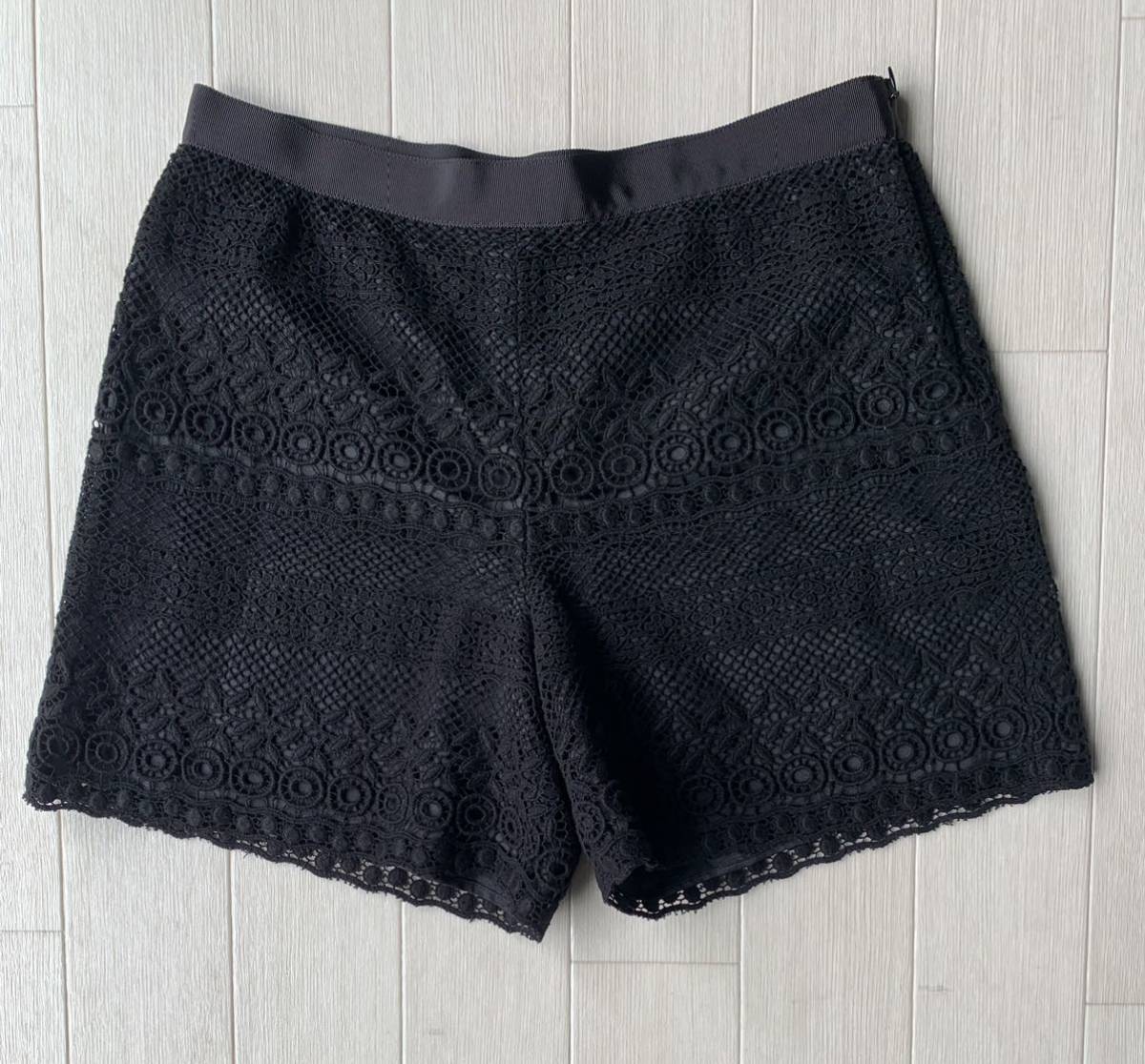 ANAYI レースパンツ【38】黒 ショートパンツ 短パン アナイ拍卖